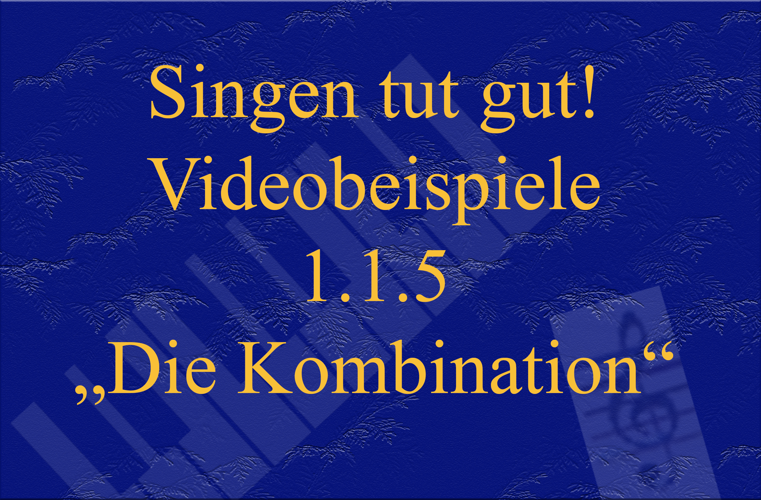 Videobeispiel 1.1.5