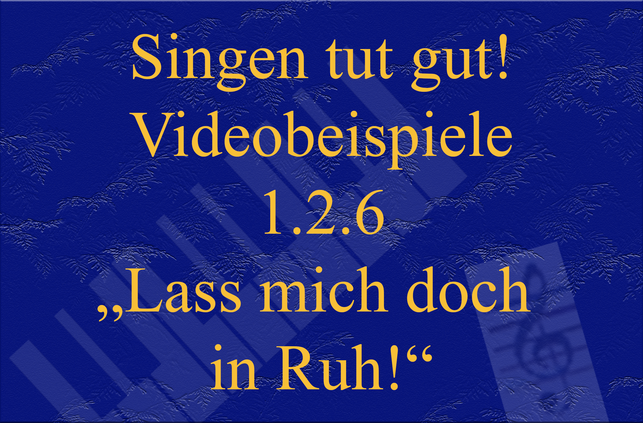 Videobeispiel 1.2.6